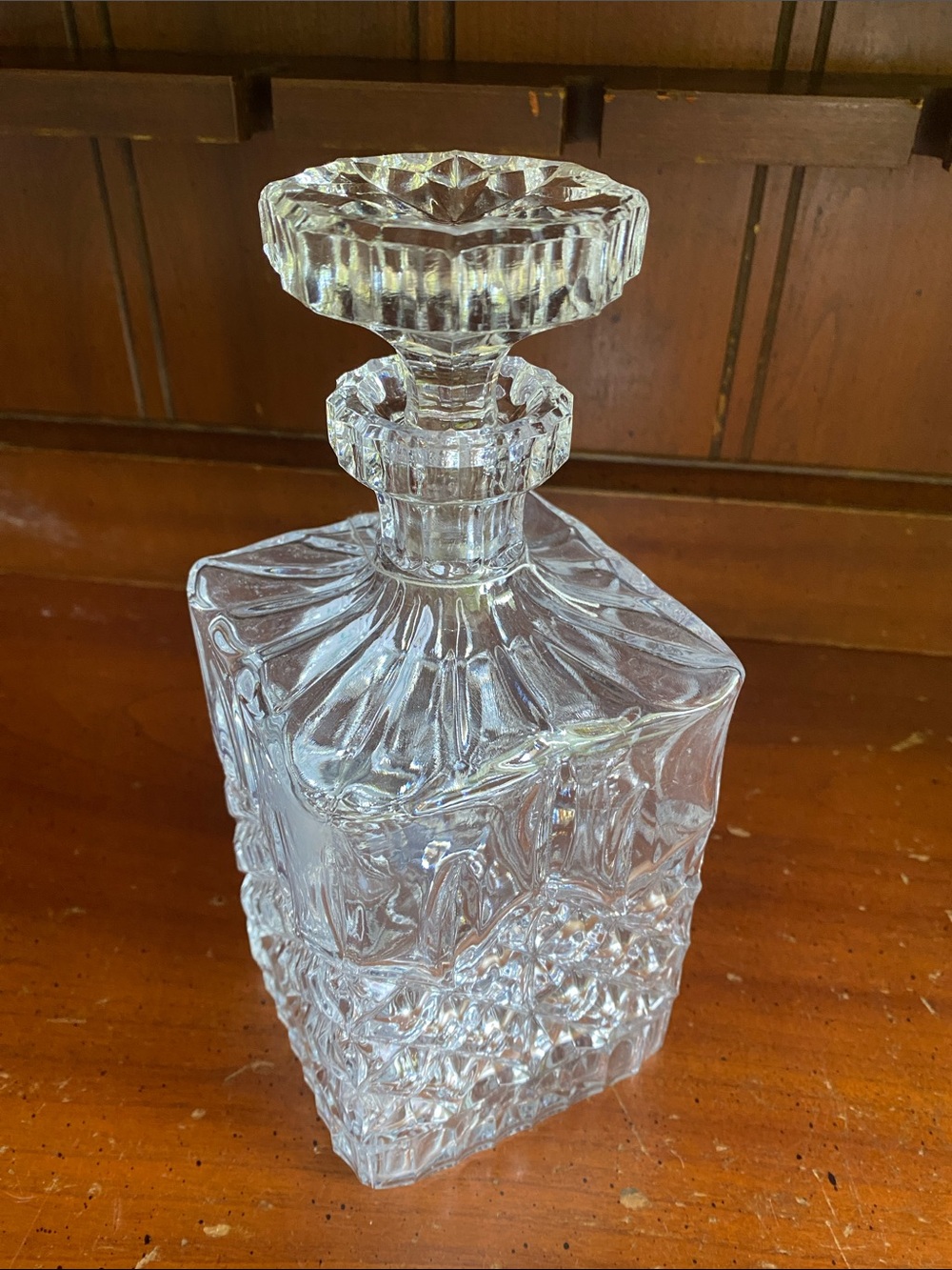 Vintage Square-Cut Whiskey Decanter